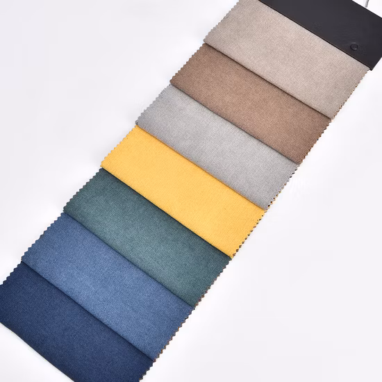 Polyester Fr Plain Dyed Imitation Linen Like Blackout Fabric for Upholstery Furniture Sofa Curtain Home Textile